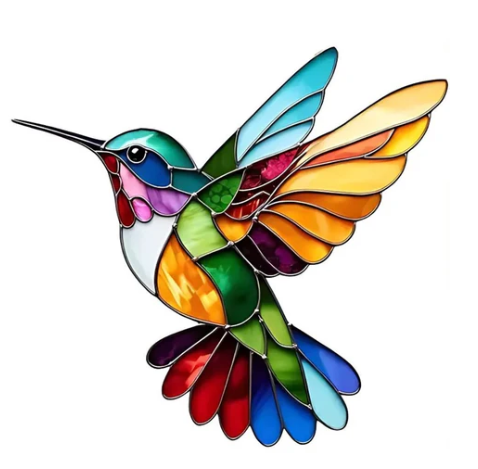 Colibrí | Collar de Acero Inoxidable con Diseño de Colores