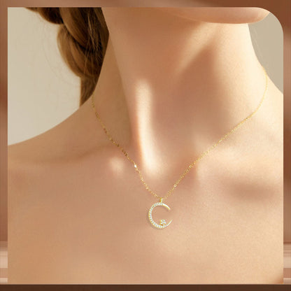 Celeste – Collar de Mujer Estrella y Luna