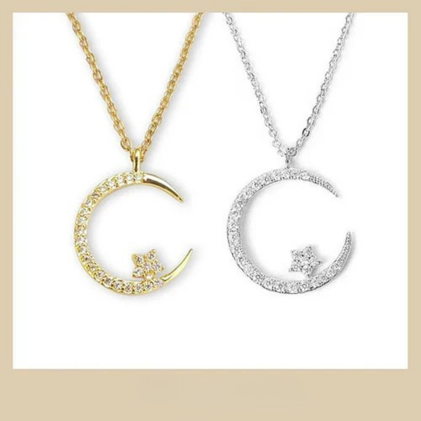 Celeste – Collar de Mujer Estrella y Luna