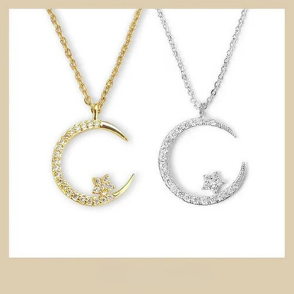 Celeste – Collar de Mujer Estrella y Luna