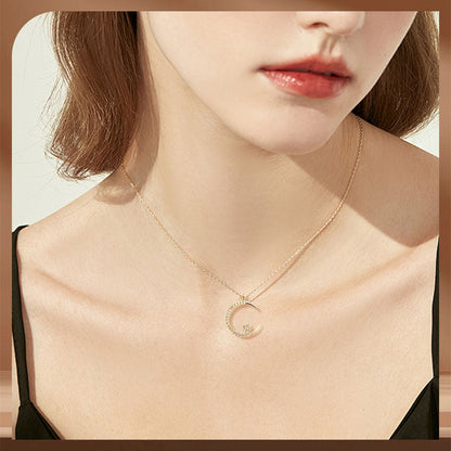 Celeste – Collar de Mujer Estrella y Luna