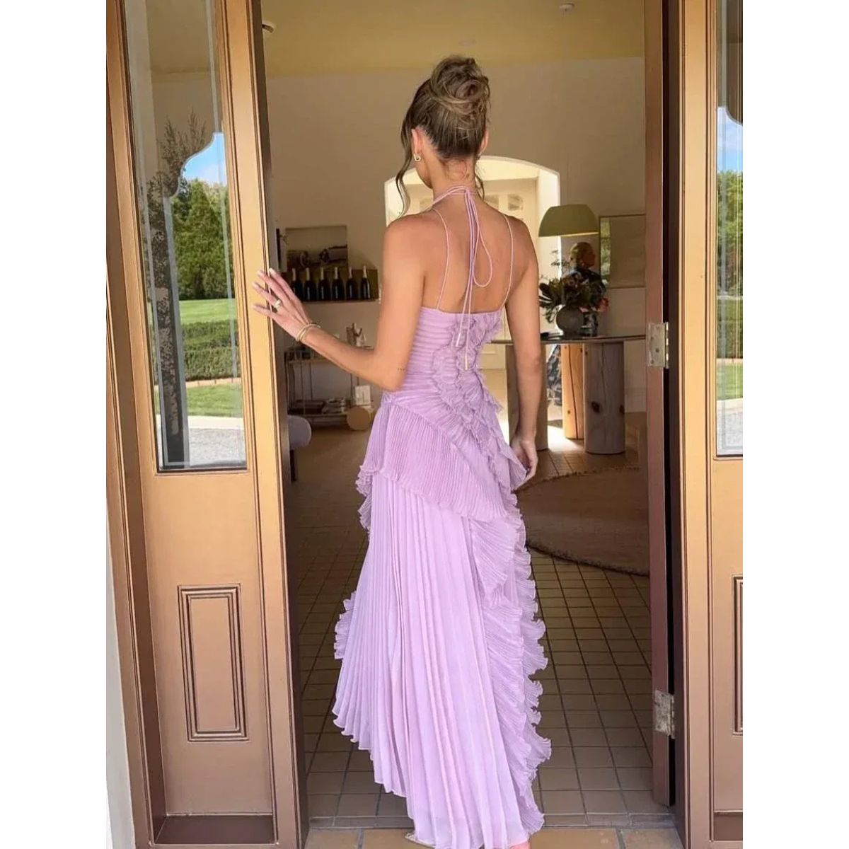 Renata™ | Vestido Largo para bodas y fiestas con Detalles de Volantes