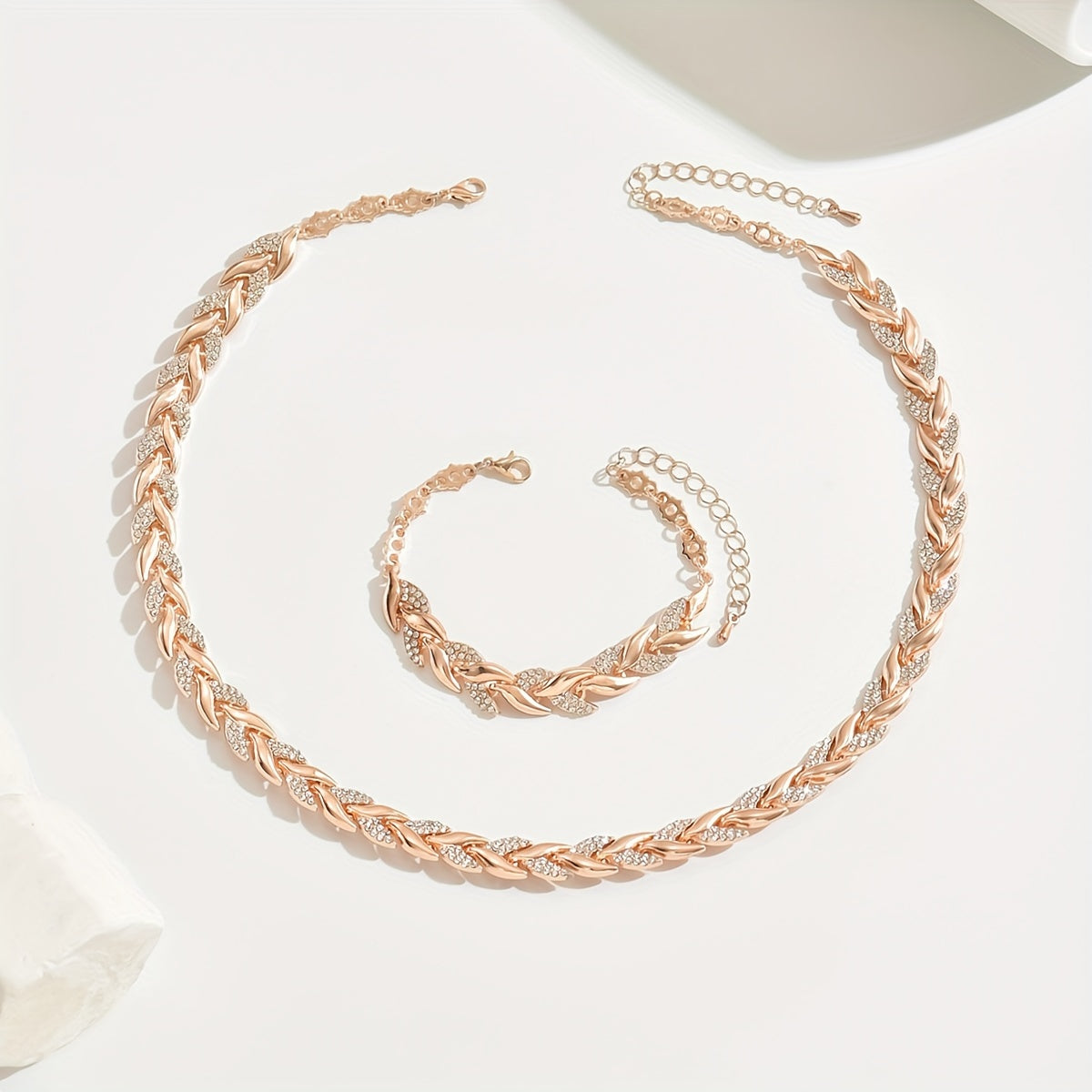 Vestiri® | Conjunto de Collar y Pulsera de Cola de Pescado Hecho a Mano