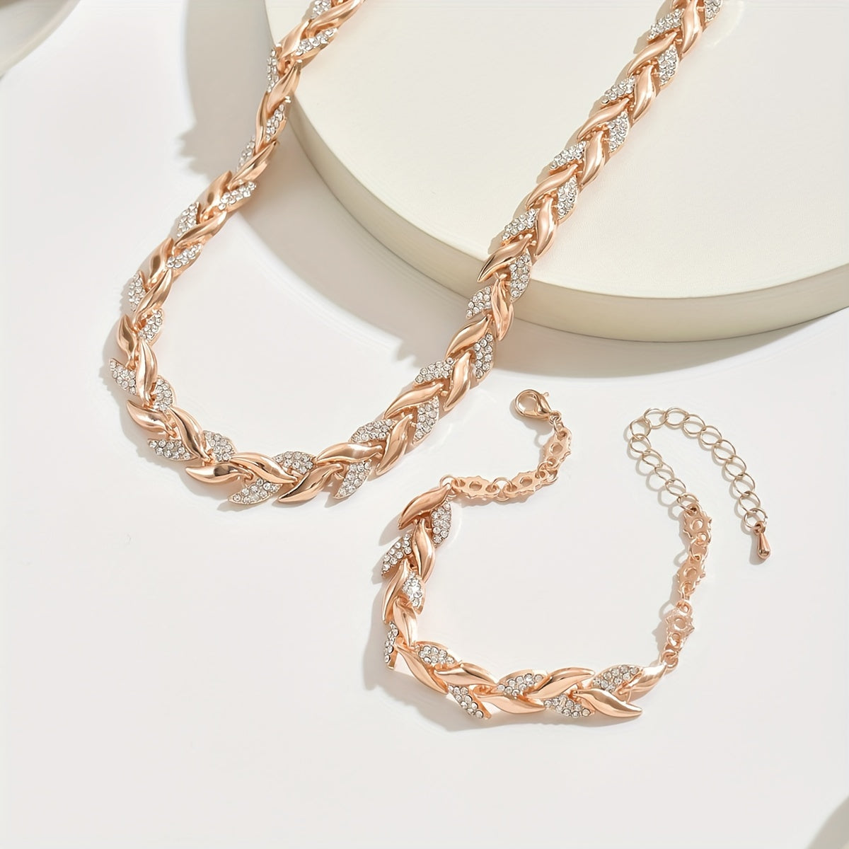 Vestiri® | Conjunto de Collar y Pulsera de Cola de Pescado Hecho a Mano